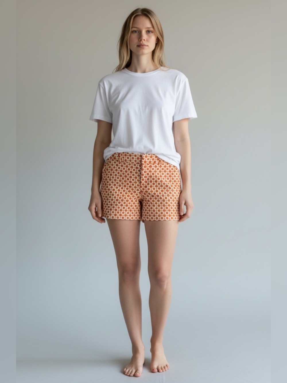Banana Republic Orange Geo Print Women's Shorts